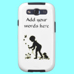Silhouette of child picking flowers with dog casemate cases