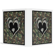 Silhouette of Couple Kissing (Camoflauge) Binder