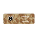 Silhouette of Couple Kissing (Camoflauge) Custom Return Address Labels