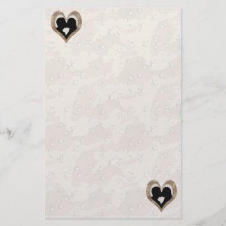 Silhouette of Couple Kissing (Camoflauge) stationery