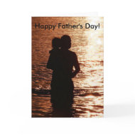 Silhouette of Father and Child card