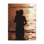Silhouette of Father and Child Post Cards