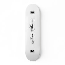 Silhouette Of Jane Austen skating Skate Board Deck