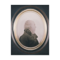 Silhouette of Major Lewis Painted on Convex Post Cards