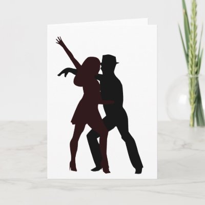 salsa dancers silhouette