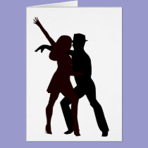 Silhouette of Salsa Dancers cards