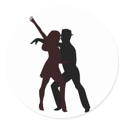 salsa dancers silhouette