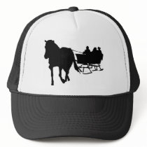 Silhouette of Sleigh Ride in Winter hats by White_Wedding Silhouette of Sleigh Ride in Winter hats