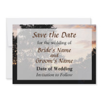 Silhouette of Trees Save the Date invitations