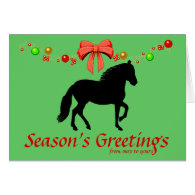 Silhouette Paso Fino Season's Greetings Christmas Greeting Cards