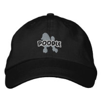 Silhouette Poodle Embroidered Hat embroidered hats