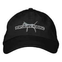 Silhouette Portuguese Podengo Embroidered Hat embroidered hats by MenagerieMayhem Silhouette Portuguese Podengo Embroidered Hat embroidered hats