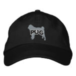 Silhouette Pug Embroidered Hat