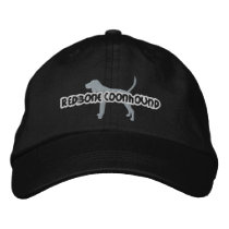 Silhouette Redbone Coonhound Embroidered Hat embroidered hats