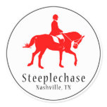 Silhouette Round Sticker (Red)