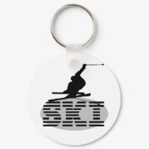 Silhouette SKI Tshirts and Gifts keychains by sport_shop Silhouette SKI Tshirts and Gifts keychains