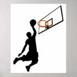 Silhouette Slam Dunk Poster