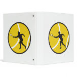 silhouette tennis vector design 3 ring binders