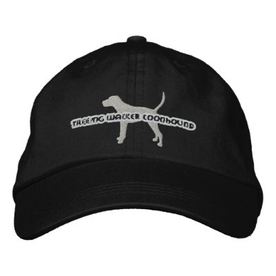 Silhouette Treeing Walker Coonhound Embroidery Hat Embroidered Baseball Cap | Zazzle