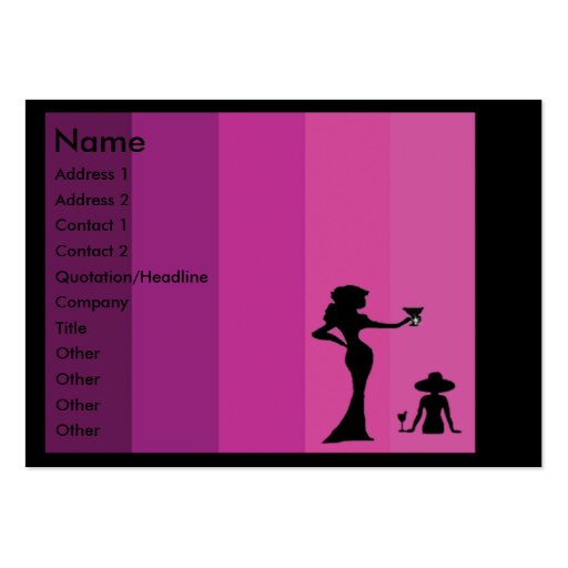 Silhouette women business cards