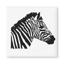 Silhouette Zebra magnets by Jungleshoppe Silhouette Zebra magnets