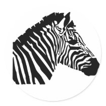 Silhouette Zebra stickers