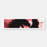 Silhouetted Stallion Design Bumper Sticker