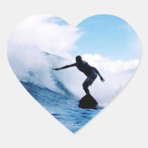 Silhouetted Surfer  Stickers