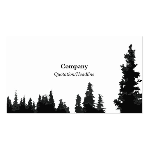Silhouetted Trees Business Cards (back side)