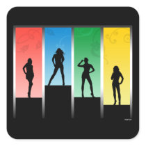 Silhouettes stickers