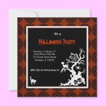 Silhoutte Halloween Partei einladungen