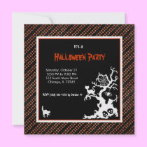 Silhoutte Halloween Partei einladungen