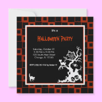Silhoutte Halloween Partei einladungen
