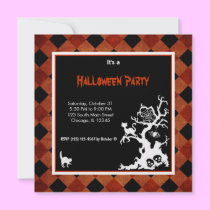 Silhoutte Halloween Partei einladungen