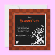Silhoutte Halloween Partei einladungen