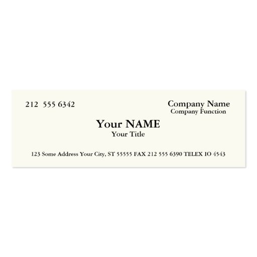 Silian Rail Bone Skinny Business Cards