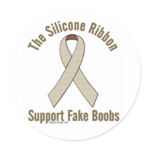 Silicone Ribbon Support Fake Boobs stickers