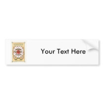 Silk Flowers Vintage Japanese Silk Label Bumper Stickers