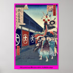Silk-goods lane,Ōdenma-chō by Andō,Hiroshige Posters