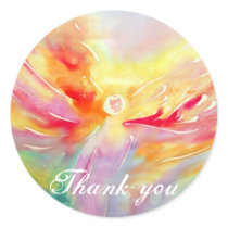 Silk I Believe in Angels Thank-you Sticker by Lornie Silk I Believe in Angels Thank-you Sticker