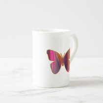 Silk Tissue butterfly Bone China Mugs