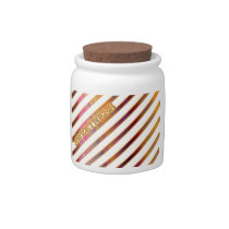 Silk Tissue stripes Candy Jar