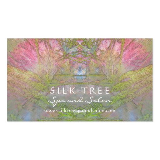 Silk Tree Spa and Salon Profile Card Business Card Template (back side)
