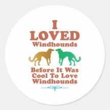 Silken Windhound Round Sticker