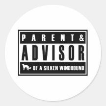 Silken Windhound Round Sticker