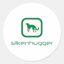 Silken Windhound Round Sticker