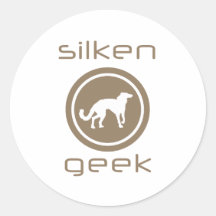 Silken Windhound Round Sticker