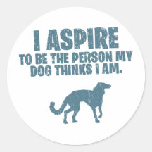 Silken Windhound Round Sticker