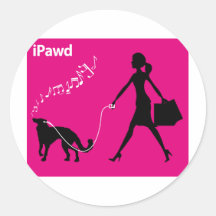 Silken Windhound Round Sticker