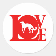 Silken Windhound Round Sticker